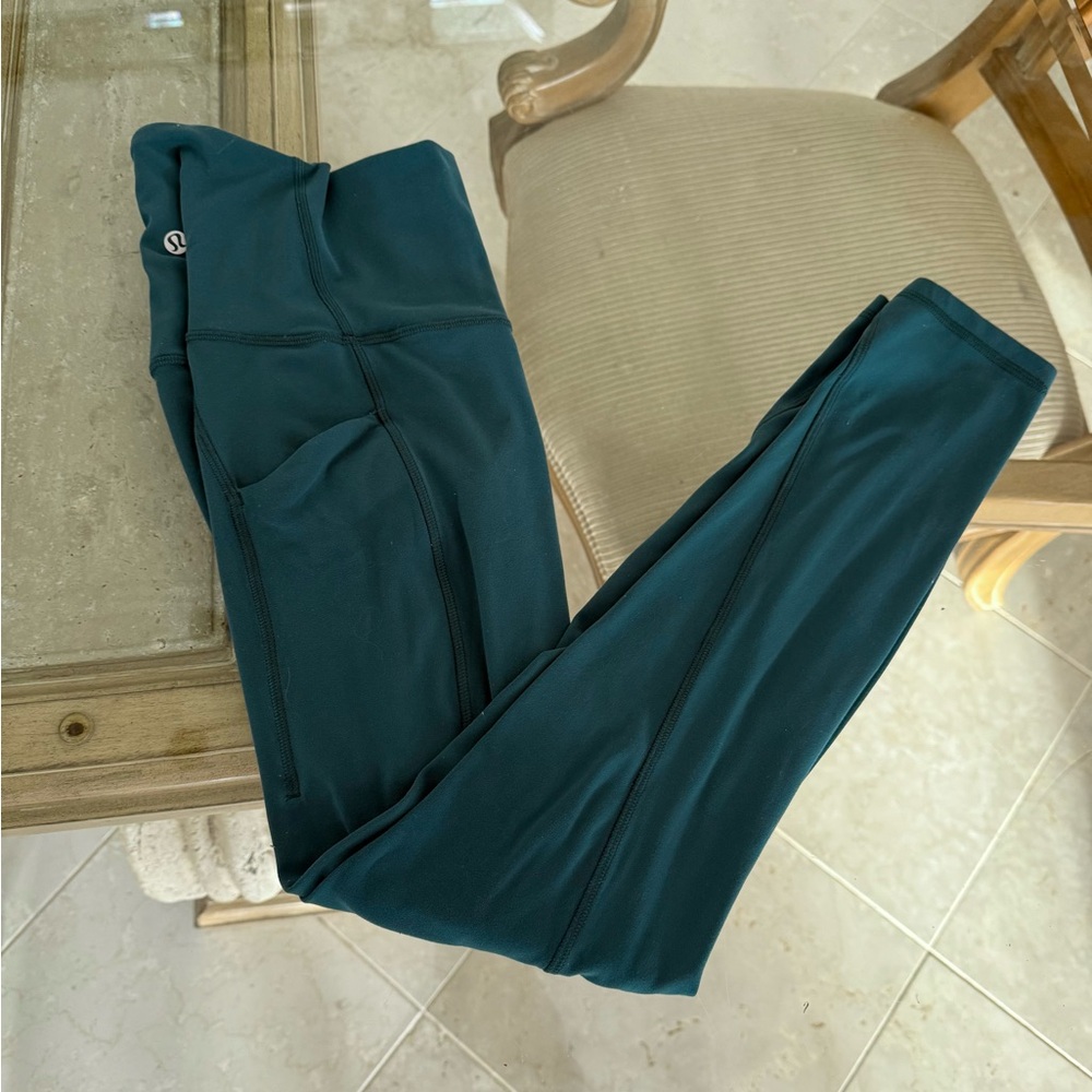 Lululemon Align High-Rise Pant with Pockets Green Jasper 25” size 2